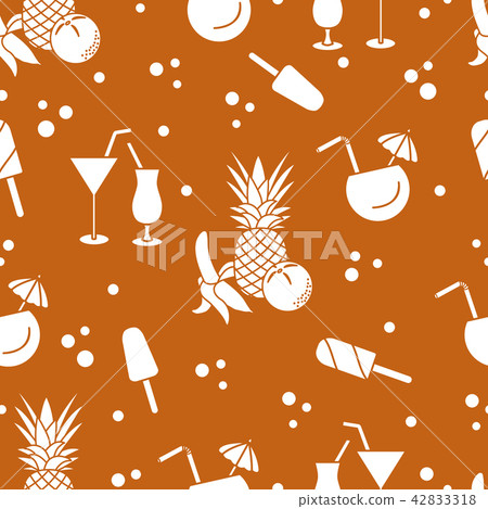 Cocktails, ice cream, pineapple, orange, banana Cocktails, ice cream, pineapple, orange, banana 42833318