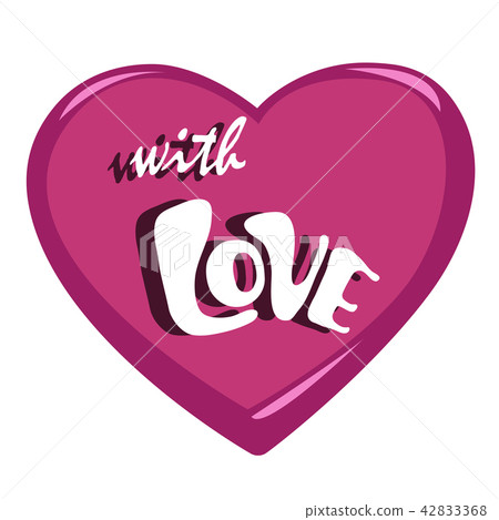 Pink Heart isolated on white background - Stock Illustration [42833368 ...