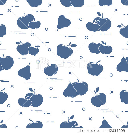 Apples and pears juicy fruit Seamless pattern. Apples and pears juicy fruit Seamless pattern. 42833609