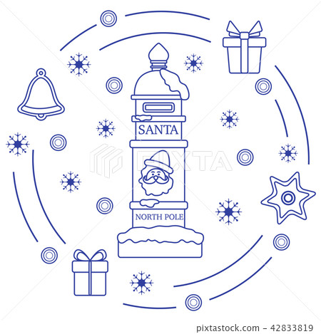 Santa's mailbox, gifts, bell, gingerbread Santa's mailbox, gifts, bell, gingerbread 42833819