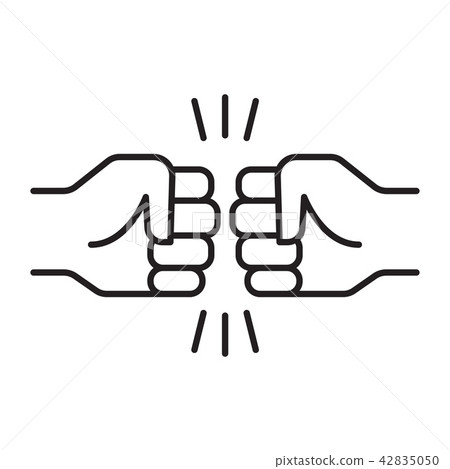 Fist bump. Friendship sign. 42835050