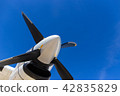 bottom view of aircraft propeller blade  42835829