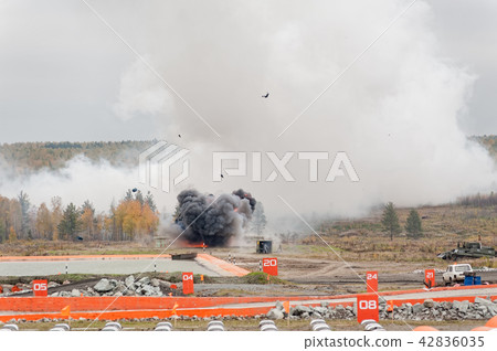 Explosion of a thermite bomb 42836035