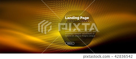 Neon glowing techno hexagon shape lines, hi-tech futuristic abstract background, landing page Neon glowing techno hexagon shape lines, hi-tech futuristic abstract background, landing page 42836542