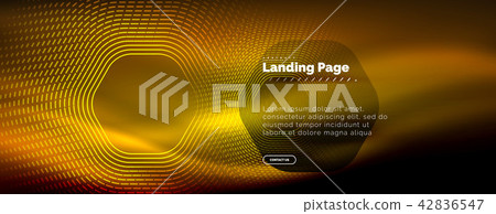 Neon glowing techno hexagon shape lines, hi-tech futuristic abstract background, landing page Neon glowing techno hexagon shape lines, hi-tech futuristic abstract background, landing page 42836547