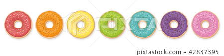 Donuts Rainbow Colored Set 42837395