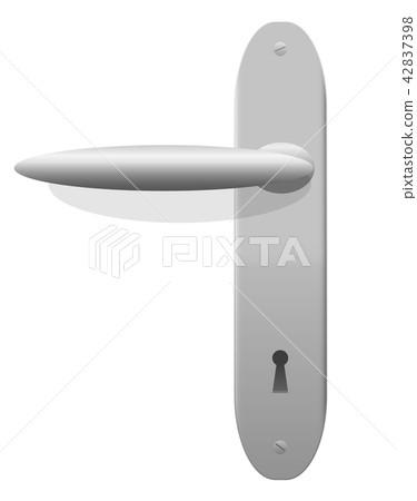 Door Handle Silver Chrome Metallic Iron Gray Doork 42837398