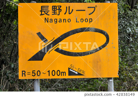 360 degree loop road sign 360 degree loop road sign 42838149