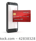 Red credit card in to phone 42838328