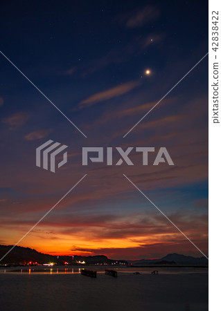 Morning star and morning glow at the end of Setouchi 42838422