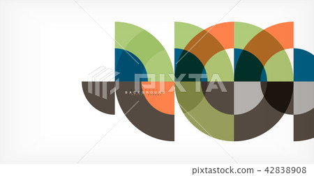 Minimal circle abstract background design, multicolored template for business or technology Minimal circle abstract background design, multicolored template for business or technology 42838908