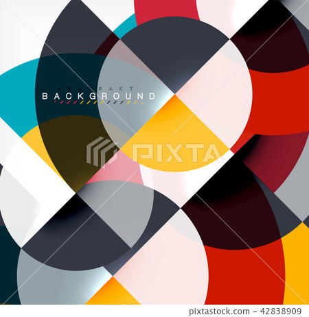 Minimal circle abstract background design, multicolored template for business or technology Minimal circle abstract background design, multicolored template for business or technology 42838909