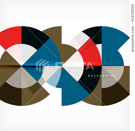 Minimal circle abstract background design, multicolored template for business or technology Minimal circle abstract background design, multicolored template for business or technology 42838926