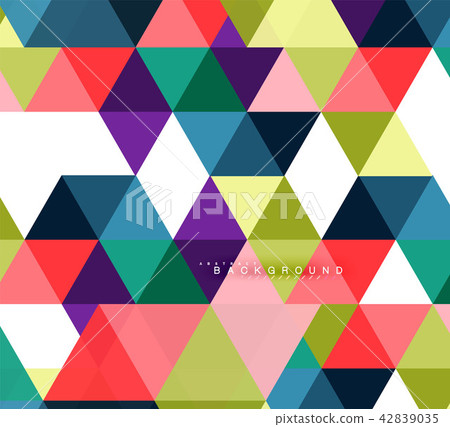 Multicolored triangles abstract background, mosaic tiles concept Multicolored triangles abstract background, mosaic tiles concept 42839035