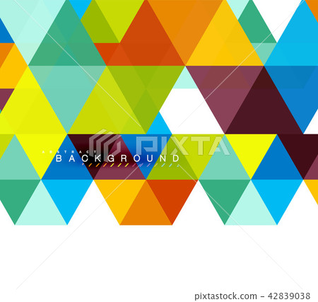 Multicolored triangles abstract background, mosaic tiles concept 42839038