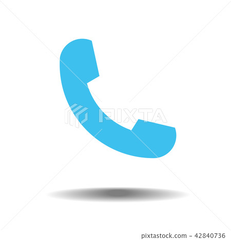 Blue phone icon symbol in trendy flat style Blue phone icon symbol in trendy flat style 42840736