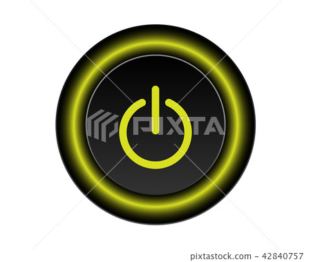 Yellow power icon Vector Illustration isolated  42840757
