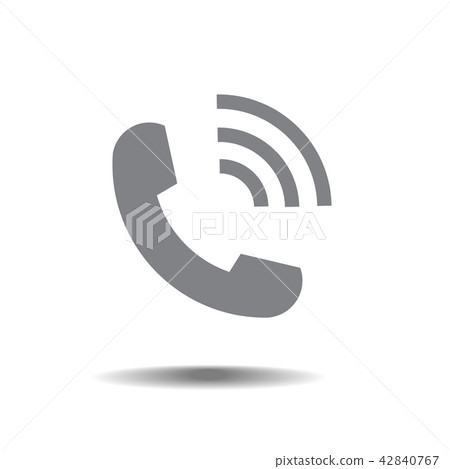 Gray phone icon symbol in trendy flat style Gray phone icon symbol in trendy flat style 42840767