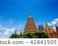 Thailand temple on hill Kanchanaburi 42841505