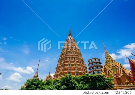 Thailand temple on hill Kanchanaburi 42841505