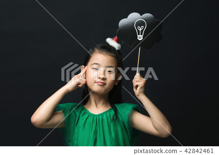 孩子,女孩,韓國,黑背景,概念 孩子,女孩,韓國,黑背景,概念 42842461