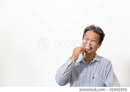 Senior men fighting aging 42842850