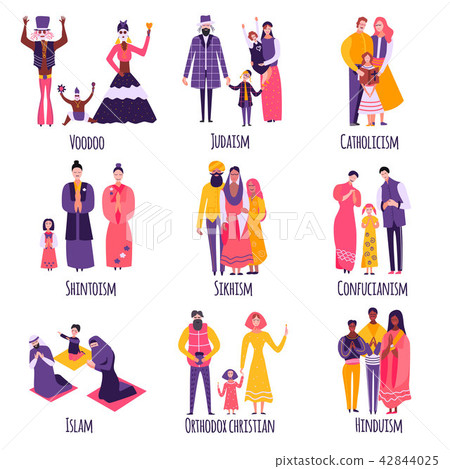 Different Religious Families Flat Set Different Religious Families Flat Set 42844025