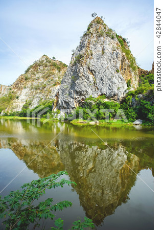 Beautiful stone mountain "Khao Ngu Stone Park" Beautiful stone mountain "Khao Ngu Stone Park" 42844047