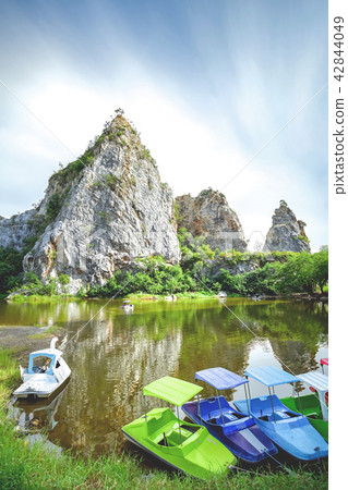 Beautiful stone mountain "Khao Ngu Stone Park" Beautiful stone mountain "Khao Ngu Stone Park" 42844049