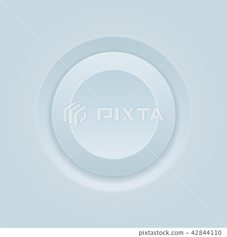 Push button. Round white plastic 3d icon Push button. Round white plastic 3d icon 42844110