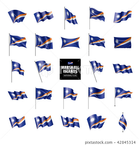 Marshall Islands flag, vector illustration on a white background Marshall Islands flag, vector illustration on a white background 42845314