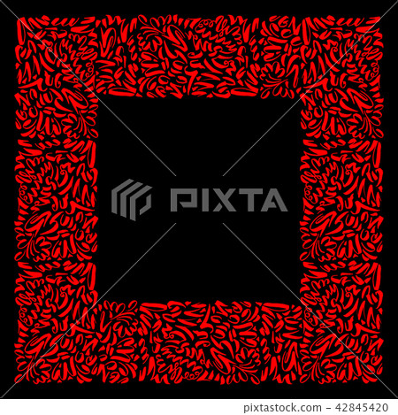Frame or border in slavonic calligraphy style 42845420