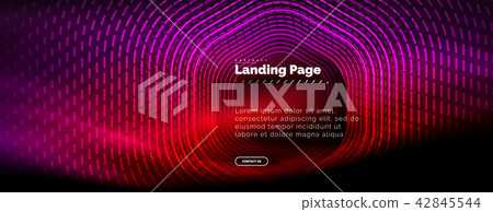 Neon glowing techno hexagon shape lines, hi-tech futuristic abstract background, landing page Neon glowing techno hexagon shape lines, hi-tech futuristic abstract background, landing page 42845544