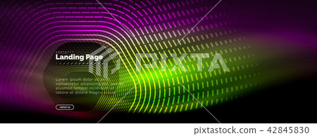 Neon glowing techno hexagon shape lines, hi-tech futuristic abstract background, landing page Neon glowing techno hexagon shape lines, hi-tech futuristic abstract background, landing page 42845830