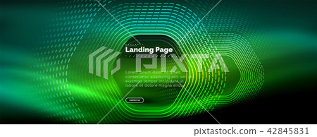 Neon glowing techno hexagon shape lines, hi-tech futuristic abstract background, landing page Neon glowing techno hexagon shape lines, hi-tech futuristic abstract background, landing page 42845831