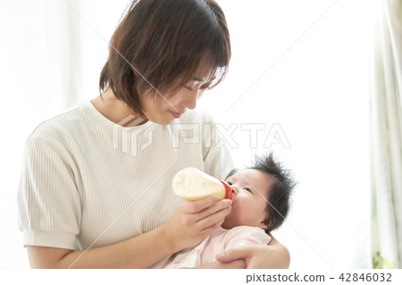 Baby milk family parent and child feeding Baby milk family parent and child feeding 42846032