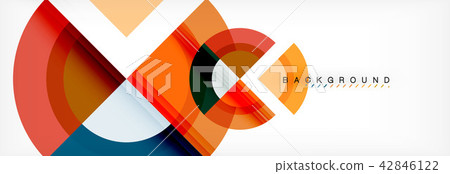 Vector circular geometric abstract background 42846122