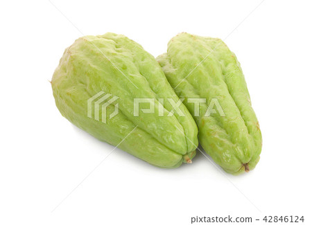 Chayote on white background Chayote on white background 42846124