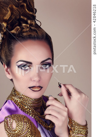 Portrait of beautiful woman in Egyptian style Portrait of beautiful woman in Egyptian style 42846218