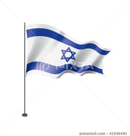 Israel flag, vector illustration on a white background 42846480