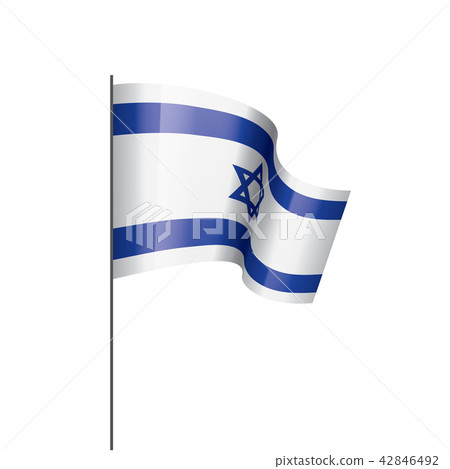 Israel flag, vector illustration on a white background 42846492