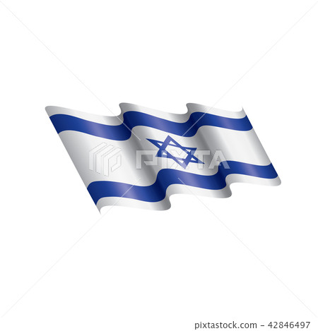 Israel flag, vector illustration on a white background 42846497
