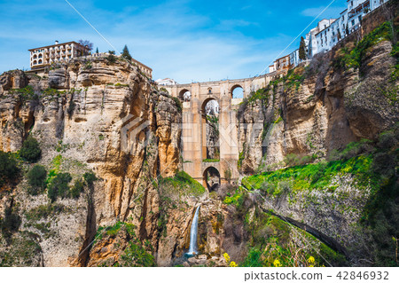 the Tajo Gorge and stone bridge, Ronda, Spain 42846932