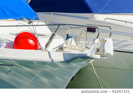 closeup on a yacht, yachts and motor boats closeup on a yacht, yachts and motor boats 42847331