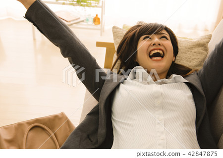 Tired young lady sick young lady business woman tired tired physical self management 42847875