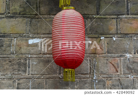 Red lantern at ancient town in Hunan, China 42849092