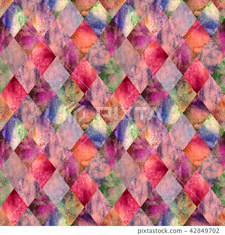 Argyle geometric watercolor seamless pattern Argyle geometric watercolor seamless pattern 42849702