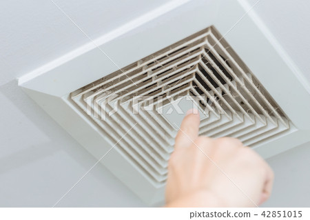 dusty ceiling air ventilation fan hole grill duct 42851015