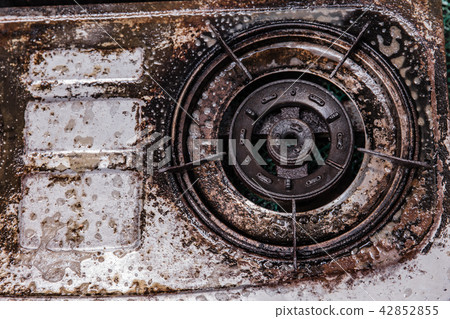 dirty grease oil grungy old gas stove unclean dirty grease oil grungy old gas stove unclean 42852855