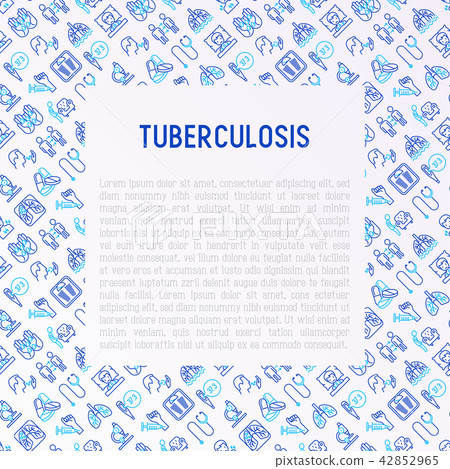 Tuberculosis concept with thin line icons Tuberculosis concept with thin line icons 42852965